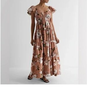 Express floral maxi dress